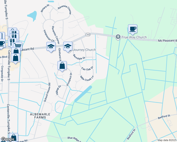 map of restaurants, bars, coffee shops, grocery stores, and more near 501 Booth Court in Chesapeake