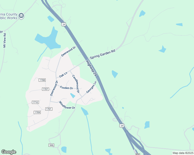 map of restaurants, bars, coffee shops, grocery stores, and more near 7356 U.S. 29 in Blairs