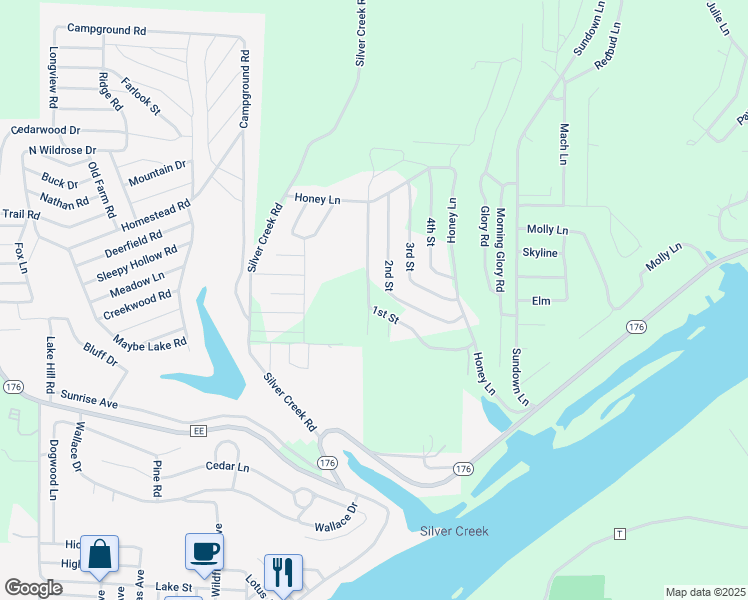 map of restaurants, bars, coffee shops, grocery stores, and more near 394 1st Street in Hollister
