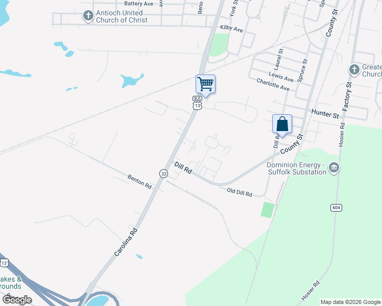 map of restaurants, bars, coffee shops, grocery stores, and more near 100 Dover Court in Suffolk