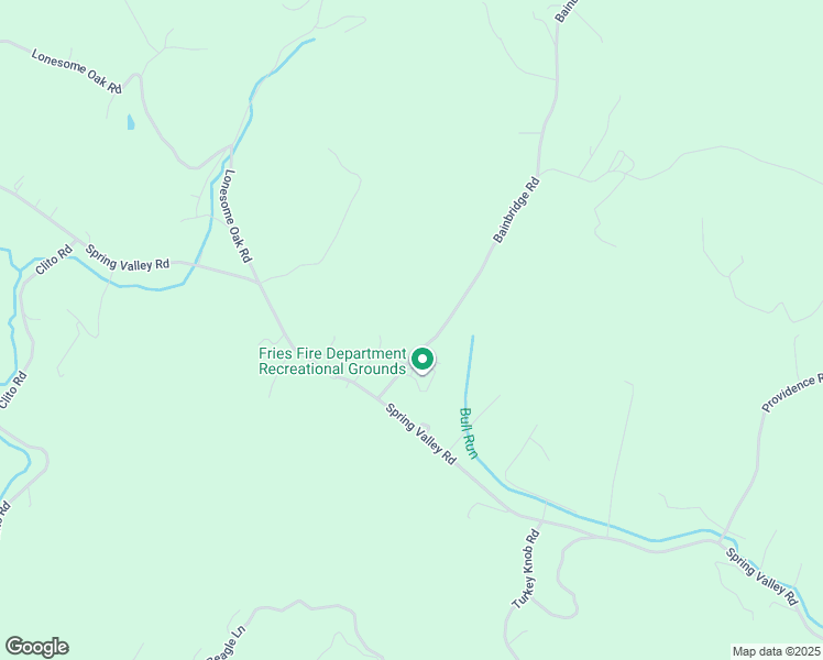 map of restaurants, bars, coffee shops, grocery stores, and more near 153 Bainbridge Road in Fries