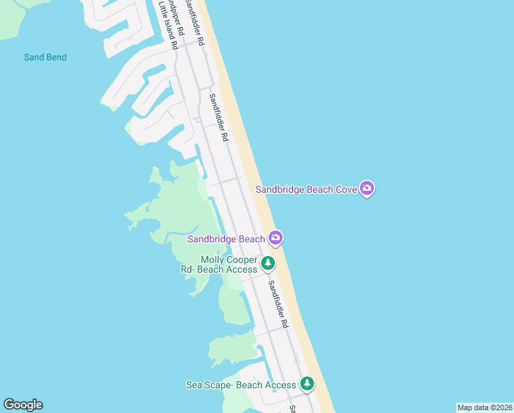 map of restaurants, bars, coffee shops, grocery stores, and more near 3320 Sandfiddler Road in Virginia Beach