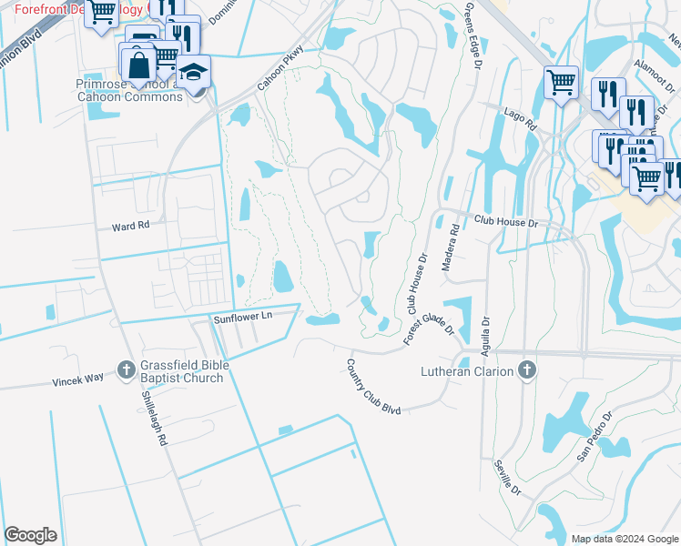 map of restaurants, bars, coffee shops, grocery stores, and more near 1100 Eagle Pointe Way in Chesapeake