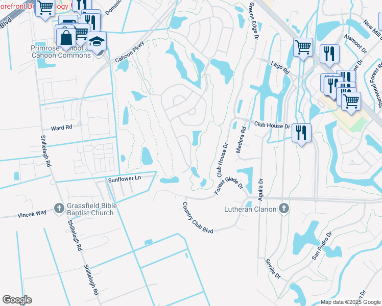 map of restaurants, bars, coffee shops, grocery stores, and more near 1041 Whitburn Terrace in Chesapeake