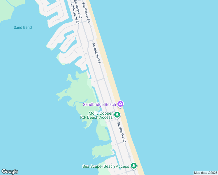 map of restaurants, bars, coffee shops, grocery stores, and more near 3320 Sandfiddler Road in Virginia Beach