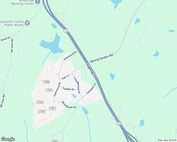 map of restaurants, bars, coffee shops, grocery stores, and more near 7609 U.S. 29 in Blairs