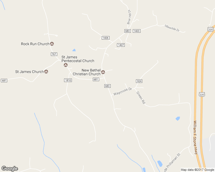 map of restaurants, bars, coffee shops, grocery stores, and more near The Great Road in Fieldale