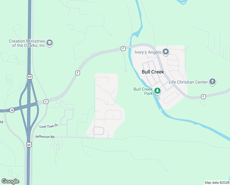 map of restaurants, bars, coffee shops, grocery stores, and more near 157 Grist Mill Road in Branson