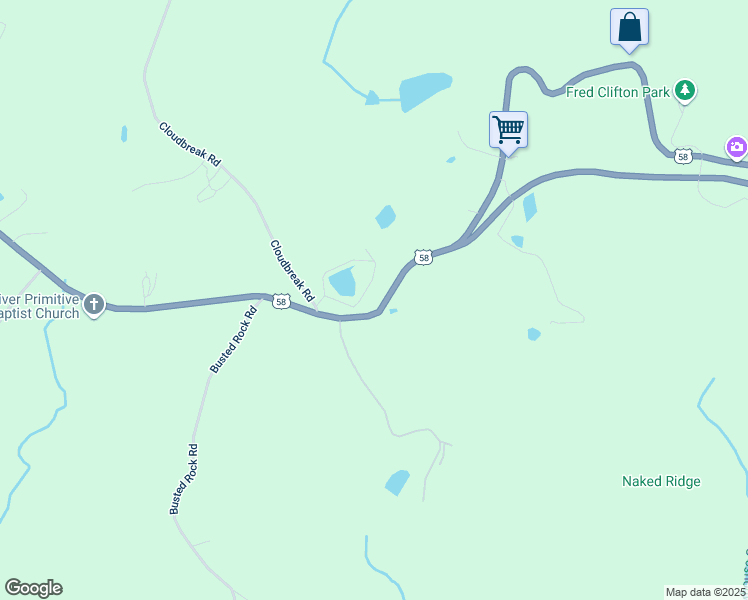 map of restaurants, bars, coffee shops, grocery stores, and more near 7495 Jeb Stuart Highway in Meadows of Dan