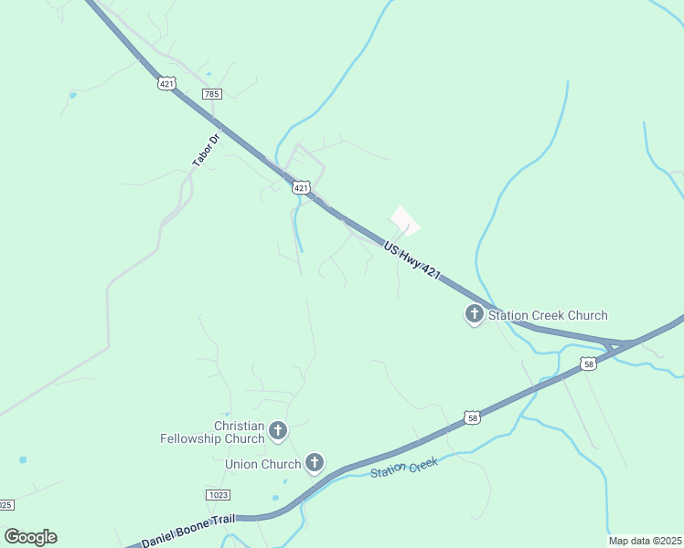 map of restaurants, bars, coffee shops, grocery stores, and more near 256 Kirk Drive in Pennington Gap