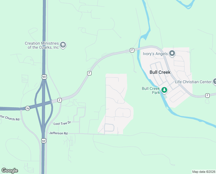 map of restaurants, bars, coffee shops, grocery stores, and more near 328 Mill Creek Road in Branson