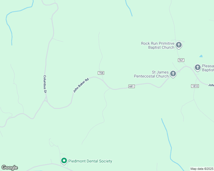 map of restaurants, bars, coffee shops, grocery stores, and more near 532 John Baker Road in Fieldale