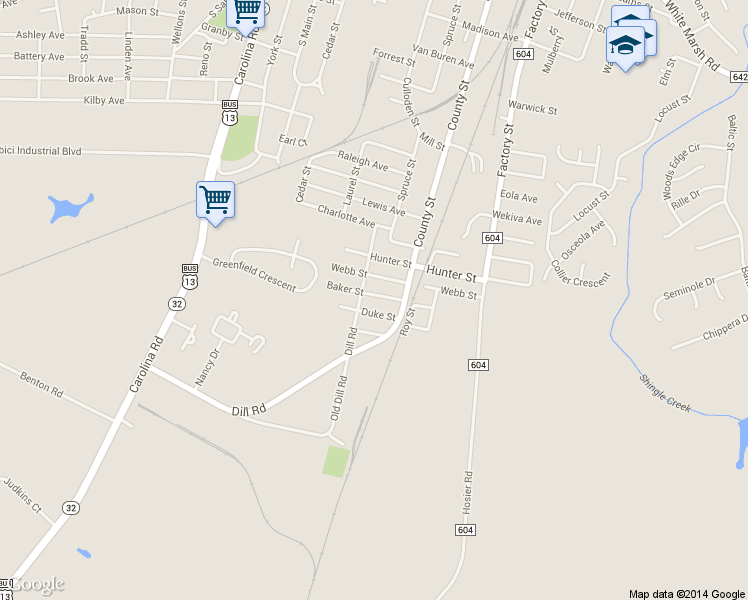 map of restaurants, bars, coffee shops, grocery stores, and more near 305 Baker Street in Suffolk