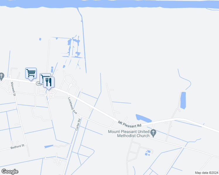 map of restaurants, bars, coffee shops, grocery stores, and more near 305 Earhart Street in Chesapeake