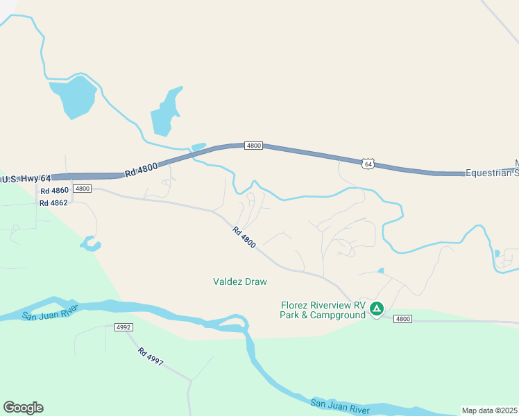 map of restaurants, bars, coffee shops, grocery stores, and more near 79 Road 4800 in Bloomfield