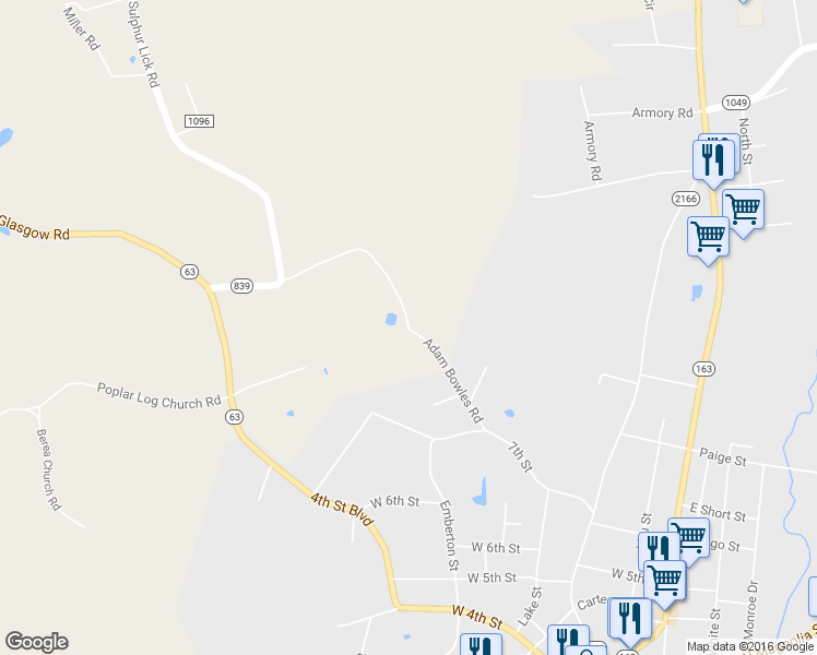 map of restaurants, bars, coffee shops, grocery stores, and more near Adam Bowles Road in Tompkinsville