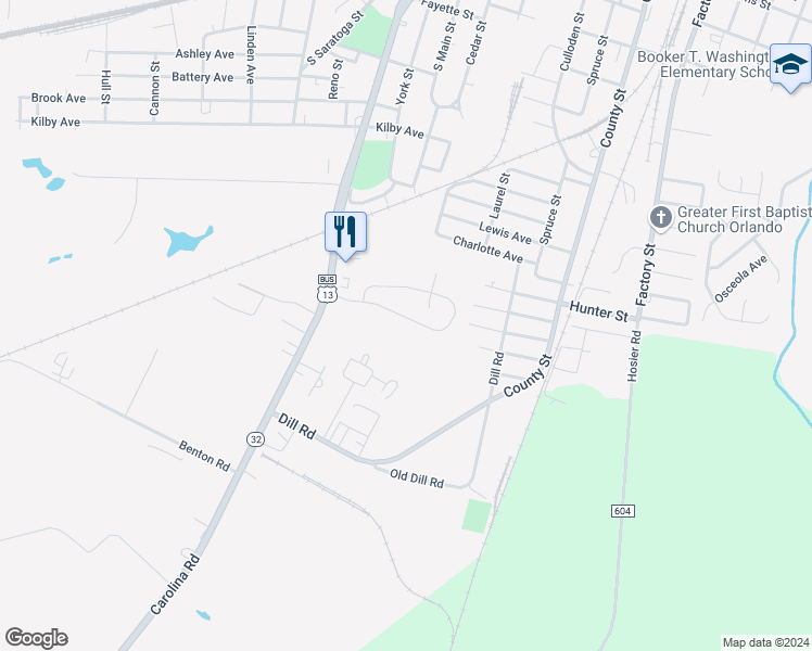 map of restaurants, bars, coffee shops, grocery stores, and more near 142 Greenfield Crescent in Suffolk