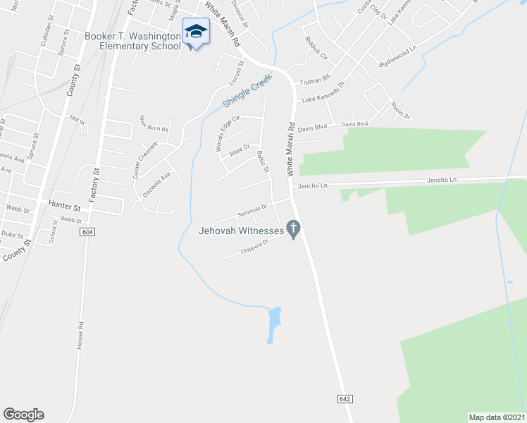 map of restaurants, bars, coffee shops, grocery stores, and more near 825 Seminole Dr in Suffolk