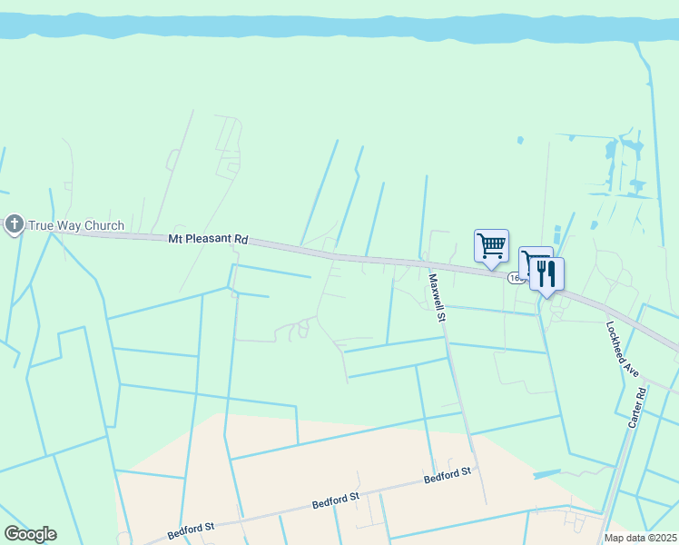 map of restaurants, bars, coffee shops, grocery stores, and more near 407 Wenger Road in Chesapeake