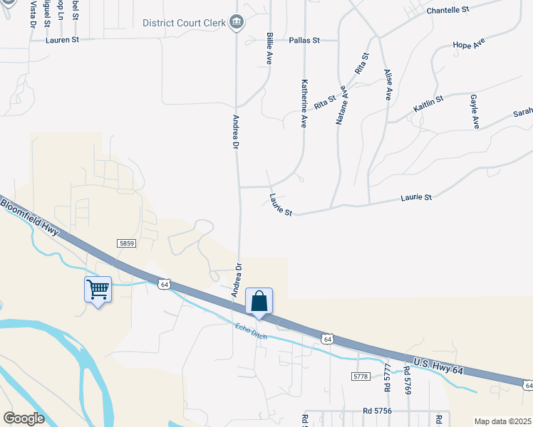 map of restaurants, bars, coffee shops, grocery stores, and more near 5905 Kristy Street in Farmington