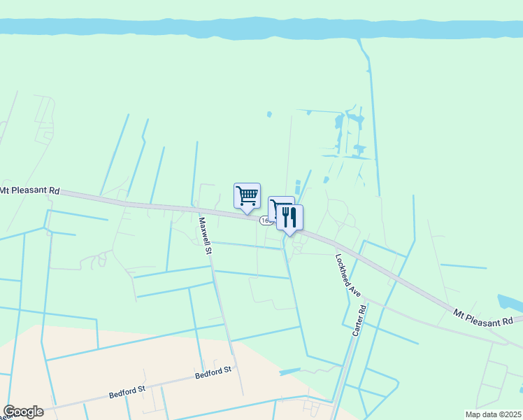 map of restaurants, bars, coffee shops, grocery stores, and more near 2144 Mount Pleasant Road in Chesapeake