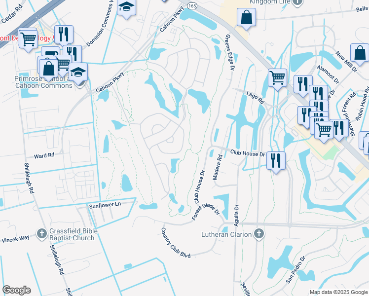 map of restaurants, bars, coffee shops, grocery stores, and more near 522 Strathmore Lane in Chesapeake