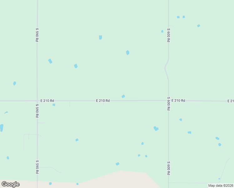 map of restaurants, bars, coffee shops, grocery stores, and more near 59610 East 210 Road in Fairland