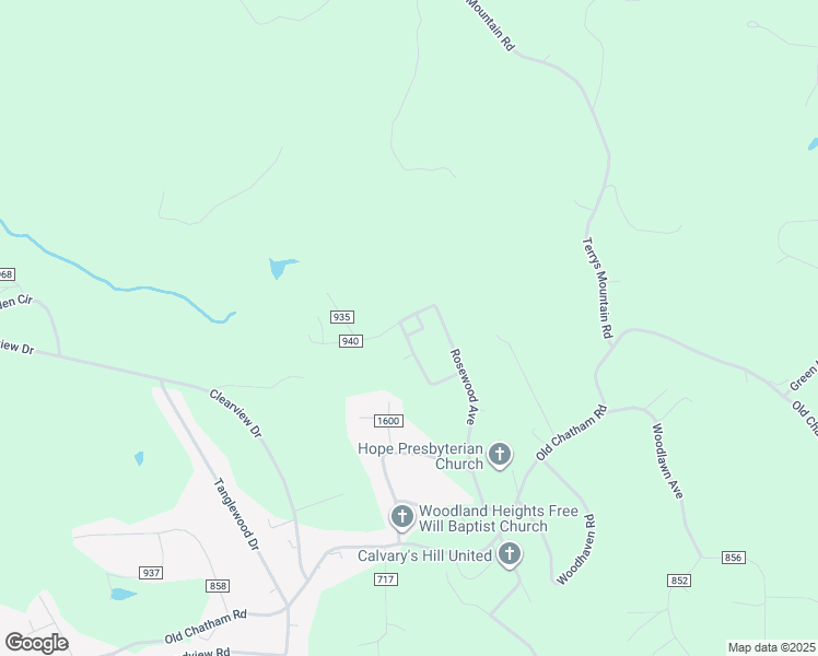 map of restaurants, bars, coffee shops, grocery stores, and more near 536 Rosewood Avenue in Martinsville