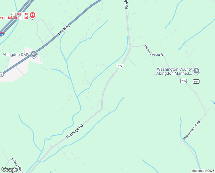 map of restaurants, bars, coffee shops, grocery stores, and more near 26530 Watauga Road in Abingdon