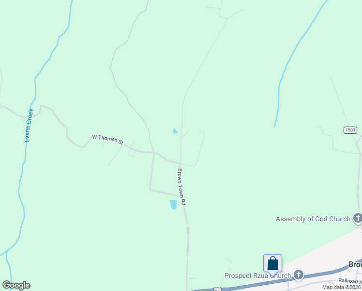 map of restaurants, bars, coffee shops, grocery stores, and more near 749 Brown Town Road in Brodnax