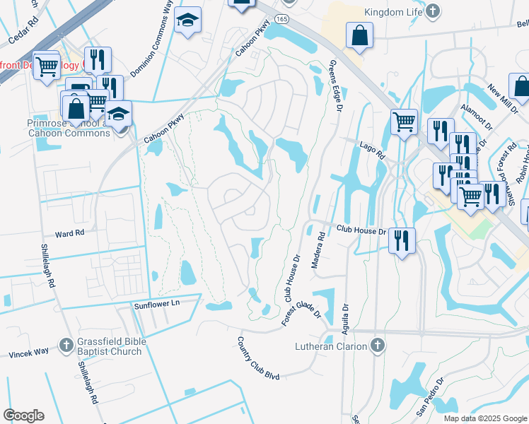 map of restaurants, bars, coffee shops, grocery stores, and more near 515 Strathmore Lane in Chesapeake