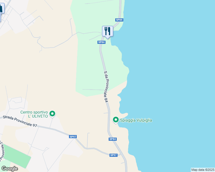 map of restaurants, bars, coffee shops, grocery stores, and more near Strada Provinciale 84 in Provincia di Siracusa