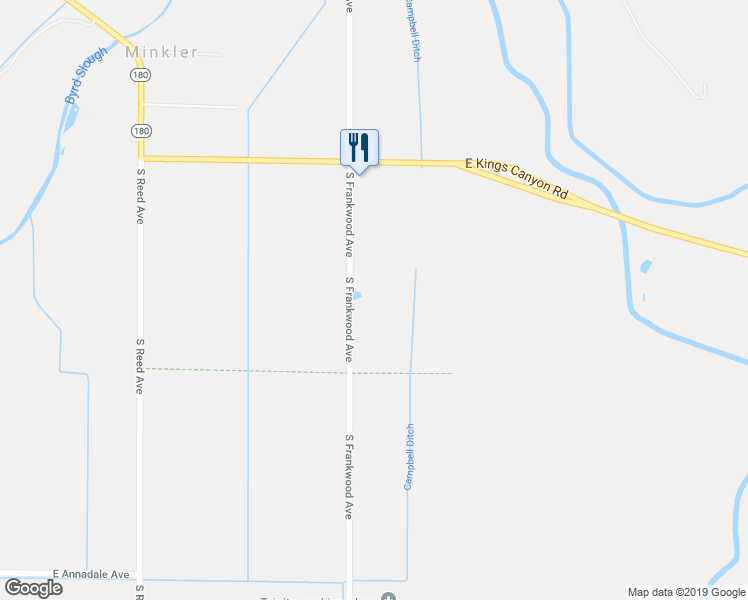 map of restaurants, bars, coffee shops, grocery stores, and more near 1286 South Frankwood Avenue in Sanger