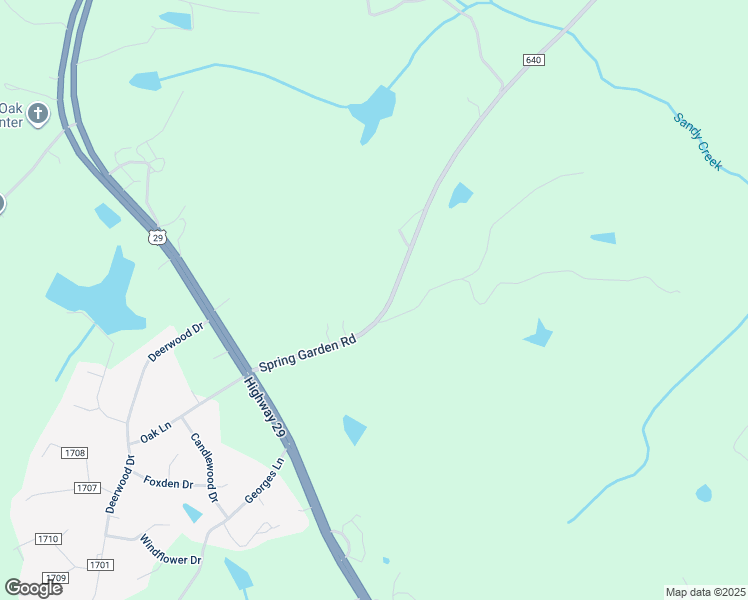 map of restaurants, bars, coffee shops, grocery stores, and more near 10504 Spring Garden Road in Blairs