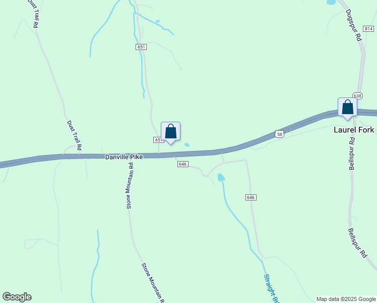 map of restaurants, bars, coffee shops, grocery stores, and more near in Laurel Fork