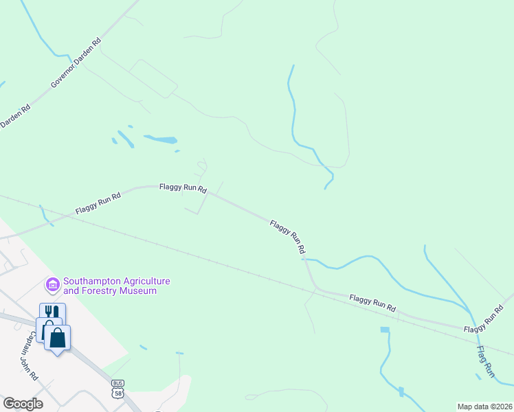 map of restaurants, bars, coffee shops, grocery stores, and more near 27147 Flaggy Run Road in Courtland