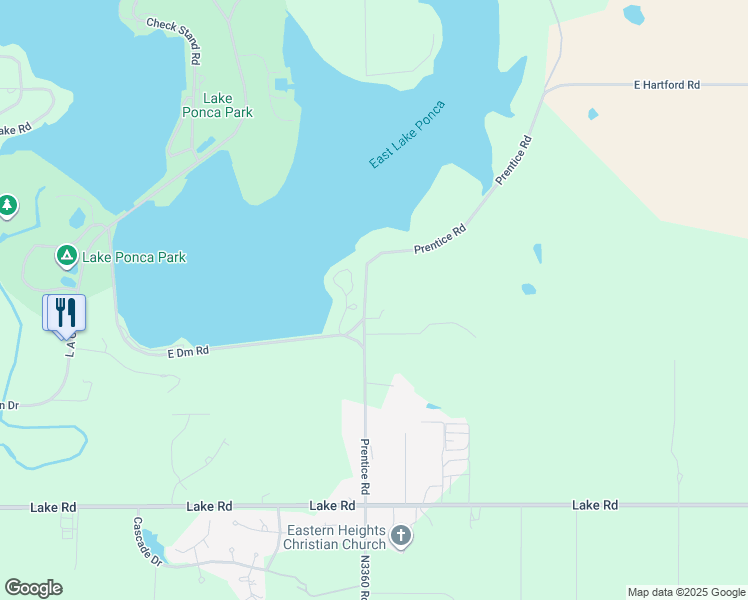 map of restaurants, bars, coffee shops, grocery stores, and more near 1469 North Prentice Road in Ponca City