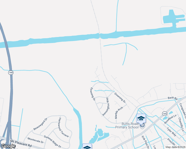 map of restaurants, bars, coffee shops, grocery stores, and more near 102 Edgeware Court in Chesapeake