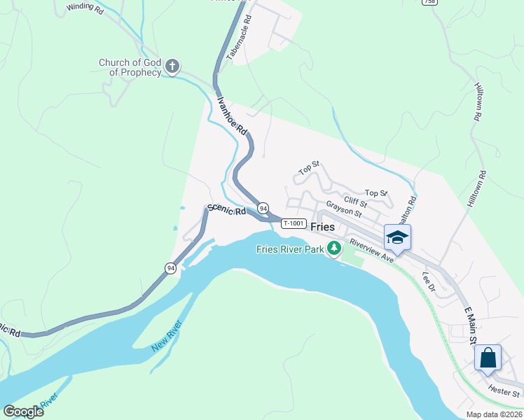 map of restaurants, bars, coffee shops, grocery stores, and more near in Fries