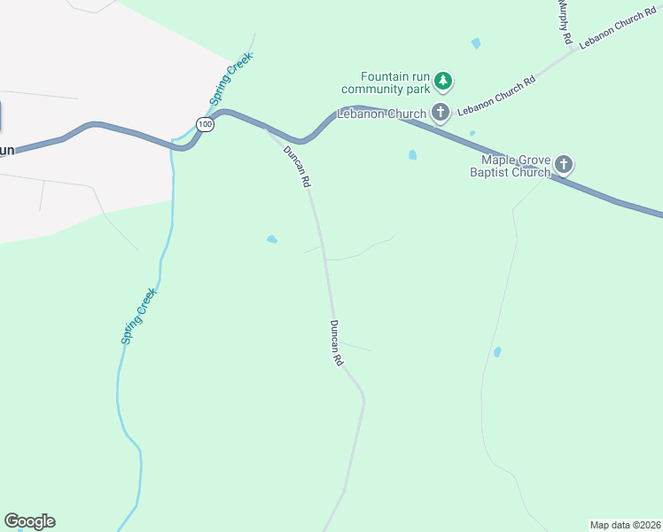 map of restaurants, bars, coffee shops, grocery stores, and more near 2063-2167 Duncan Road in Fountain Run