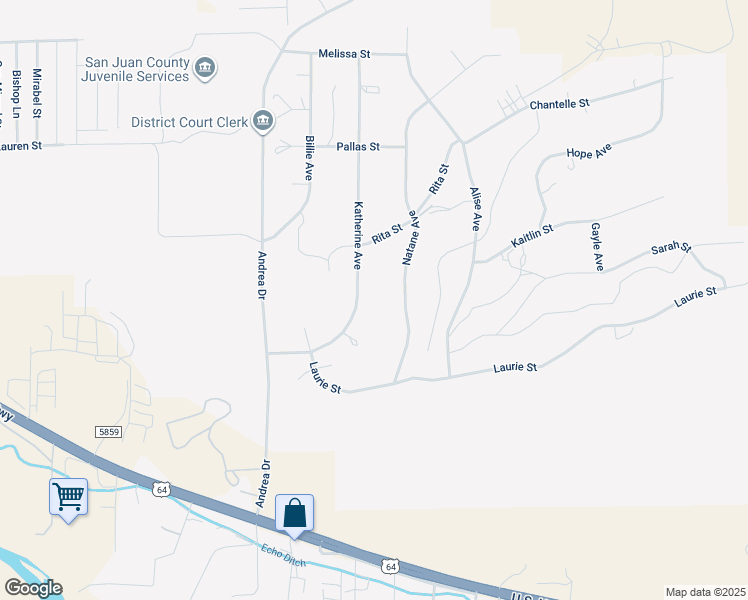 map of restaurants, bars, coffee shops, grocery stores, and more near 1220 Katherine Avenue in Farmington