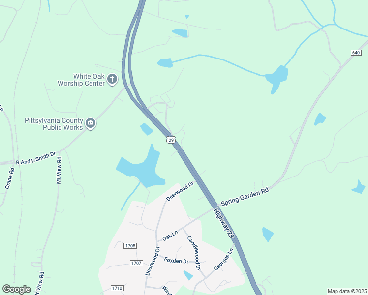 map of restaurants, bars, coffee shops, grocery stores, and more near 8040 U.S. 29 in Blairs