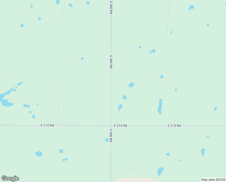 map of restaurants, bars, coffee shops, grocery stores, and more near 20750 South 580 Road in Fairland