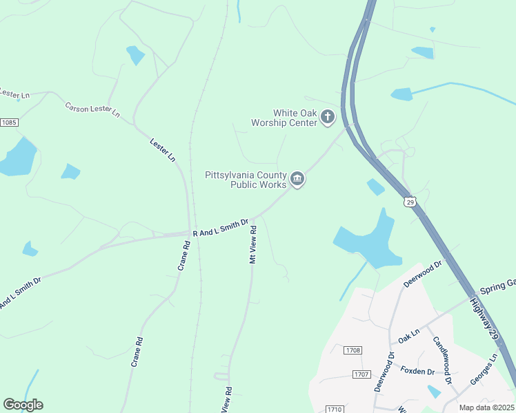 map of restaurants, bars, coffee shops, grocery stores, and more near 584 R And L Smith Drive in Danville