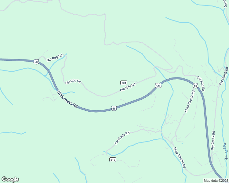 map of restaurants, bars, coffee shops, grocery stores, and more near 355 Old Ridge Road in Pennington Gap