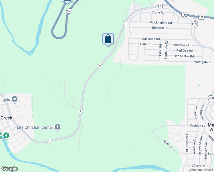 map of restaurants, bars, coffee shops, grocery stores, and more near 310 Country Hills Drive in Branson