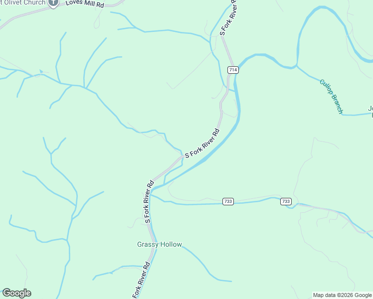 map of restaurants, bars, coffee shops, grocery stores, and more near 16485 County Road 714 in Glade Spring