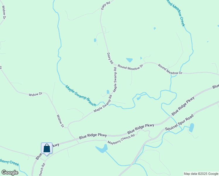 map of restaurants, bars, coffee shops, grocery stores, and more near in MEADOWS DAN