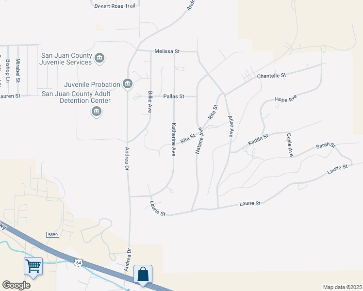map of restaurants, bars, coffee shops, grocery stores, and more near 6101 Rita Street in Farmington