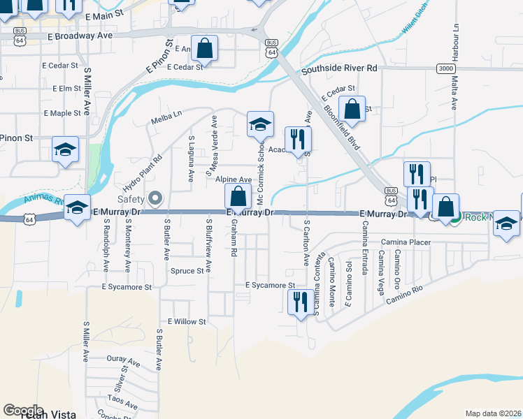 map of restaurants, bars, coffee shops, grocery stores, and more near 1000 Mc Cormick School Road in Farmington